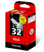 Lexmark Black Inkjet Print Cartridge No. 32 - Twin Pack